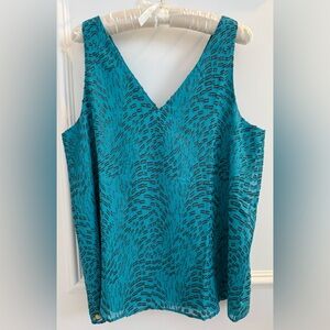 Lilly Pulitzer Turquoise Patterned Tank Top